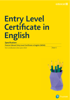 Entry Level Certificate in English (2017)